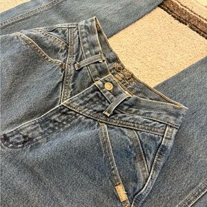 Rockies Light Blue Denim Jeans with Gold Embroidery